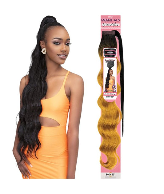 ESSENTIALS SNATCH AND WRAP SYNTHETIC PONY BODY 32 Color OET1B/27 PonyTail Asetena Pa 