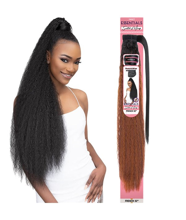 ESSENTIALS SNATCH AND WRAP SYNTHETIC PONY FRENCH 32 Color OET1B/27 PonyTail Asetena Pa 