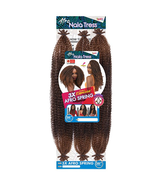 NALA TRESS 3X AFRO SPRING BRAID 36 Color 1 Hair for Braid Extensions Asetena Pa 
