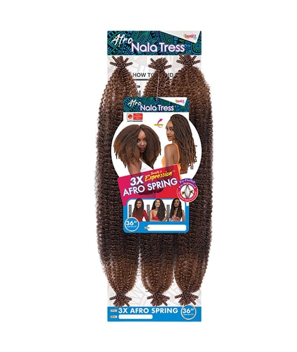 NALA TRESS 3X AFRO SPRING BRAID 36 Color OET1B/BG Hair for Braid Extensions Asetena Pa 