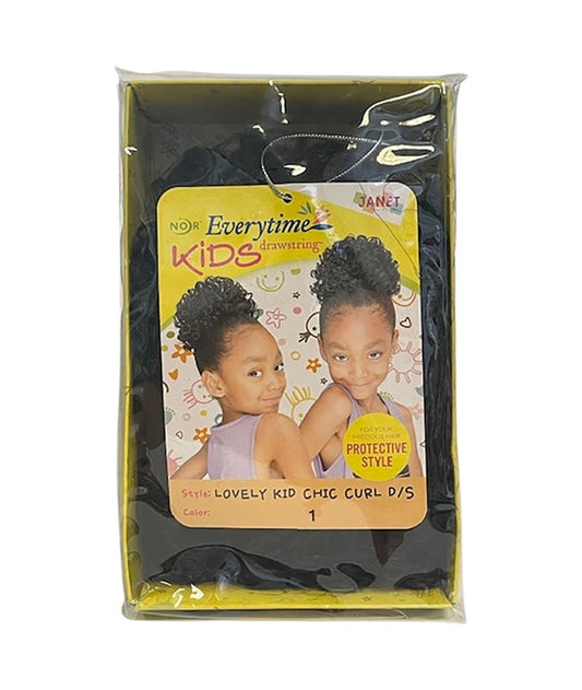 NOIR EVERY TIME LOVELY KID CHIC CURL DRAWSTRING  Color 1 Hair for Braid Extensions Asetena Pa 