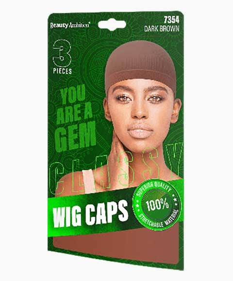 BEAUTY AMBITION CLASSY WIG CAPS 7354 DARK BROWN 3 pcs Extensions Accessories Asetena Pa 