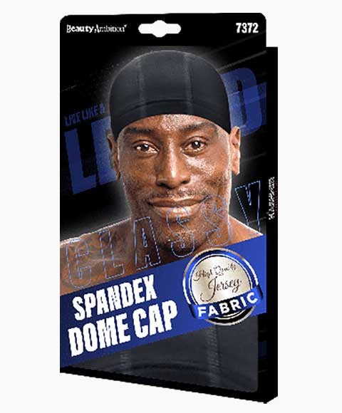 BEAUTY AMBITION CLASSY SPANDEX DOME CAP 7372  Color Black Durags and Caps Asetena Pa 