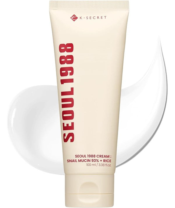 SEOUL 1988 CREAM SNAIL MUCIN 93 PERCENT PLUS RICE 100 ml Korean Skincare Asetena Pa 