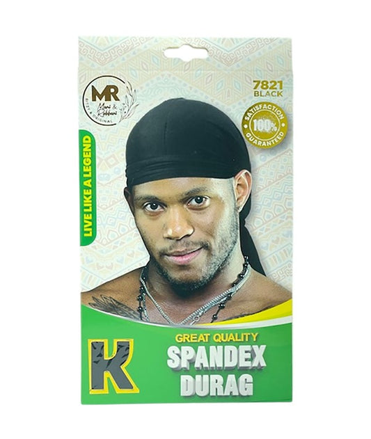 BEAUTY AMBITION CLASSY SPANDEX DURAG 7821  Color Black Durags and Caps Asetena Pa 