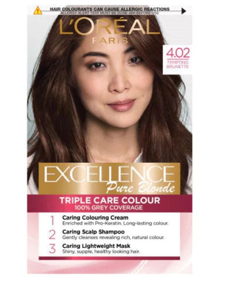 EXCELLENCE PURE BLONDE COLOR 4.02 TEMPTING BRUNETTE Hair Color Asetena Pa 