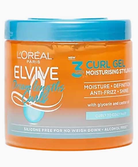ELVIVE DREAM LENGTHS CURLS MOISTURISING STYLING GEL 400 ml Hair Styling Asetena Pa 