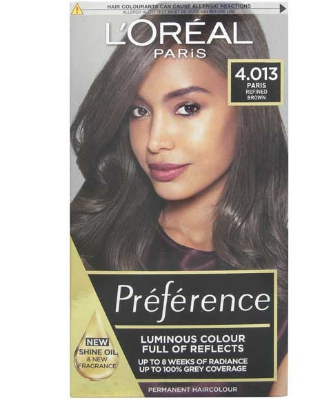 PREFERENCE INFINIA PERMANENT COLOR 4.013 PARIS  Color Natural Dark Brown Hair Color Asetena Pa 