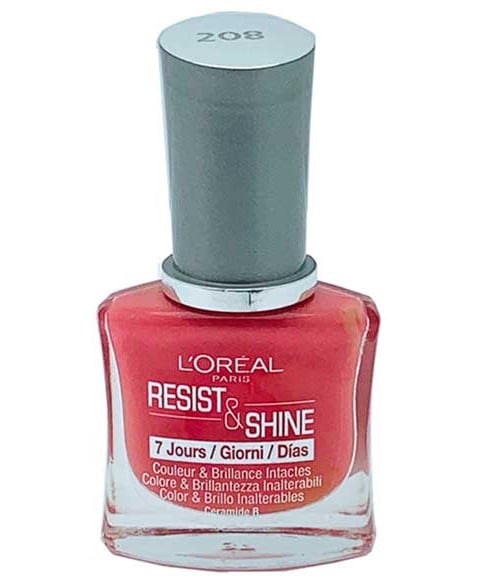 RESIST AND SHINE NAIL POLISH 9 ml Color 208 Nails Asetena Pa 