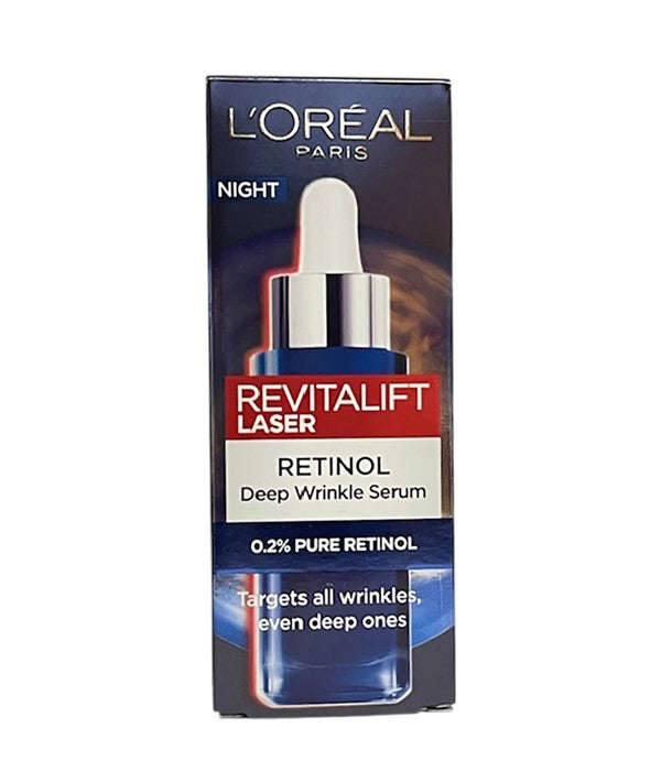 LOREAL REVITALIFT LASER PURE RETINOL DEEP WRINKLE NIGHT SERUM 30 ML Skin Moisturizing Asetena Pa 
