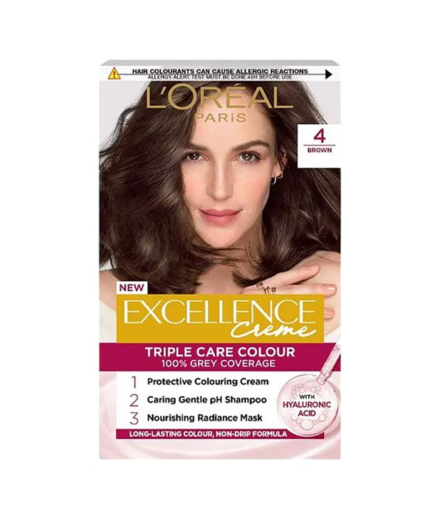 EXCELLENCE CREME ADVANCED TRIPLE CARE CREME COLOUR 4 Hair Color Asetena Pa 