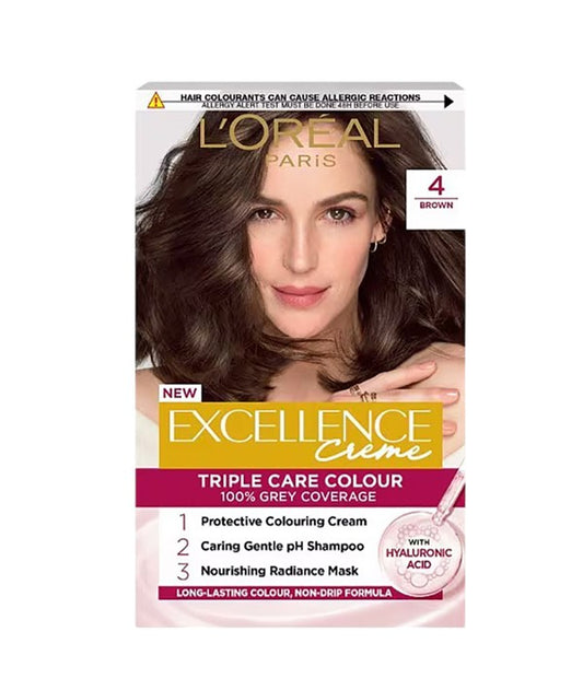EXCELLENCE CREME ADVANCED TRIPLE CARE CREME COLOUR 4 Hair Color Asetena Pa 
