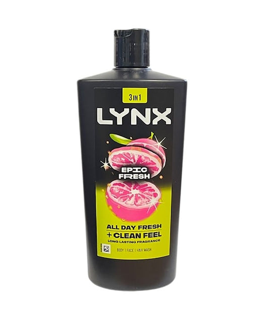LYNX 3IN1 EPIC FRESH ALL DAY FRESH PLUS CLEAN FEEL SHOWER GEL 700ml Body Care Asetena Pa 