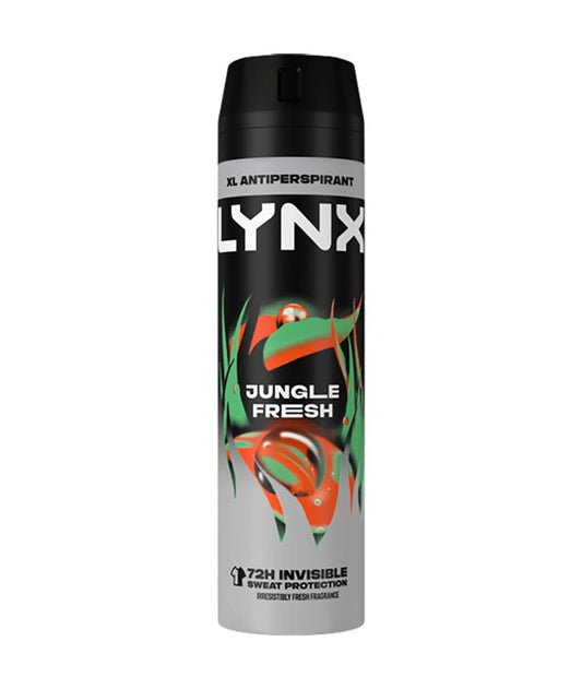 LYNX JUNGLE FRESH 72H INVISIBLE SWEAT PROTECTION ANTIPERSPIRANT 200 ml Body Care Asetena Pa 