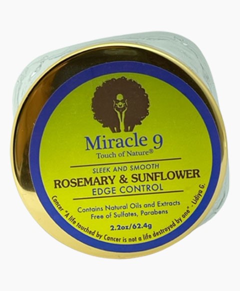 MIRACLE 9 ROSEMARY AND SUNFLOWER EDGE CONTROL 62.4g Hair Styling Asetena Pa 