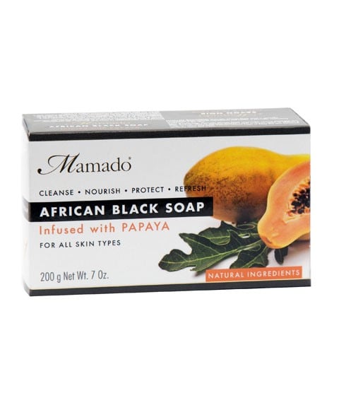 AFRICAN BLACK SOAP INFUSED WITH PAPAYA 200 g Body Care Asetena Pa 
