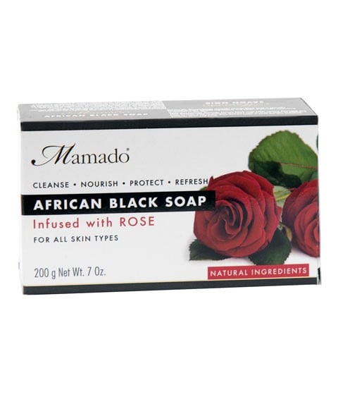AFRICAN BLACK SOAP INFUSED WITH ROSE 200 g Body Care Asetena Pa 