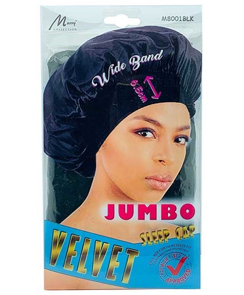 MURRY COLLECTION JUMBO VELVET SLEEP CAP M8002BLK Durags and Caps Asetena Pa 