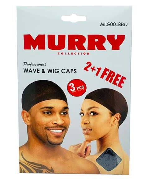 MURRY COLLECTION 3 PCS STOCKING WIG CAP  Color MLG001BRO Extensions Accessories Asetena Pa 