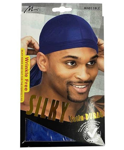 SILKY SATIN DURAG BLUE  Color M4811 BLU Durags and Caps Asetena Pa 