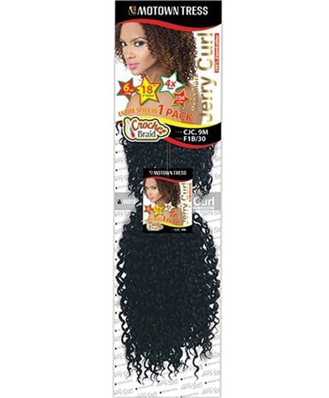 MOTOWN TRESS SYN CJC 9M BRAZILIAN JERRY CURL BRAID  Color 99J Hair for Braid Extensions Asetena Pa 
