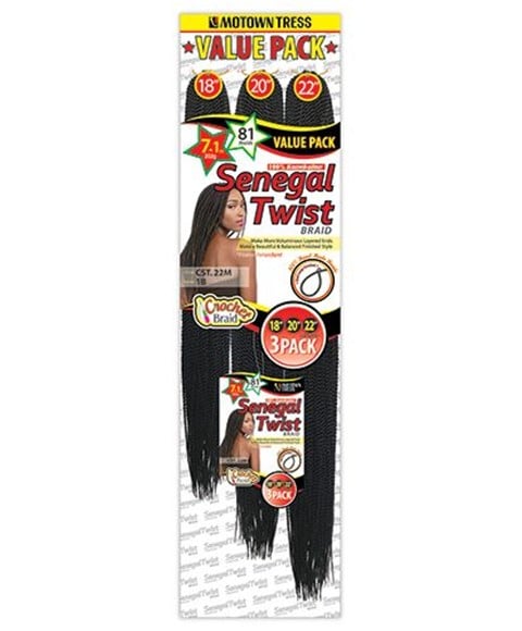 MOTOWN TRESS SYN CST 22M SENEGAL TWIST BRAID 18 20 22 Color Silver Hair for Braid Extensions Asetena Pa 