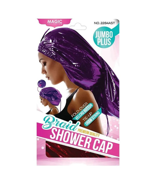 MAGIC COLLECTION BRAID SHOWER CAP JUMBO PLUS  Color 2284ASt Durags and Caps Asetena Pa 