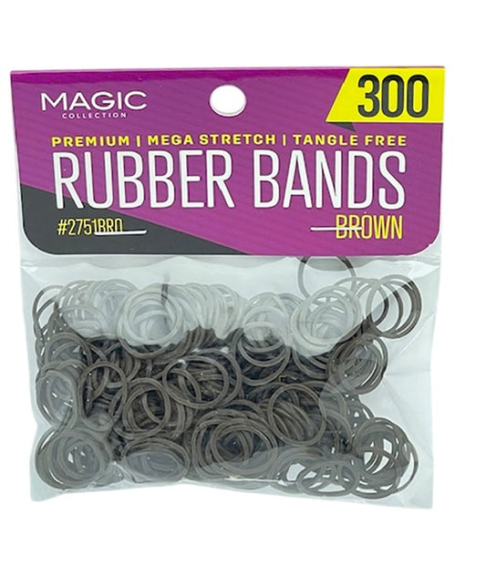 MAGIC COLLECTION RUBBER BANDS 2751BRO 300 pcs Kids Hair Accessories Asetena Pa 