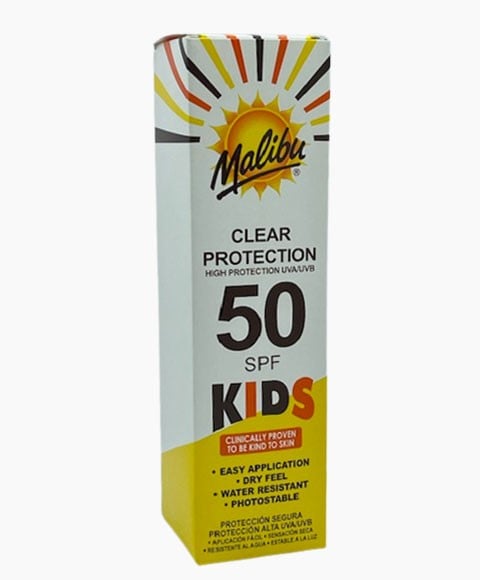 MALIBU KIDS CLEAR PROTECTION SPRAY SPF50 250 ml Skin Treatments Asetena Pa 