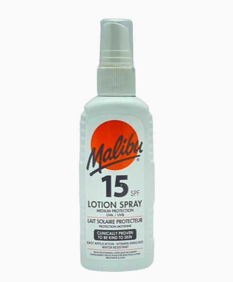 MALIBU MEDIUM PROTECTION LOTION SPRAY SPF15 100 ml Skin Treatments Asetena Pa 