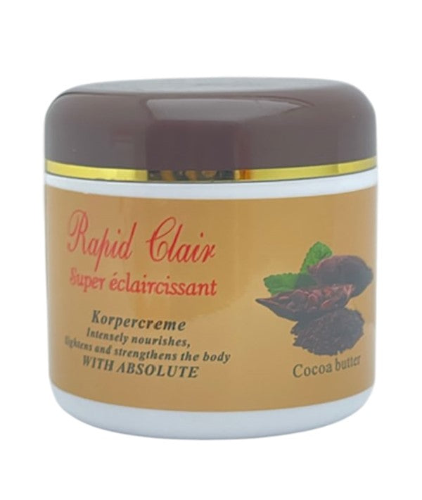 RAPID CLAIR BODY CREAM WITH COCOA BUTTER 500 ml Skin Moisturizing Asetena Pa 