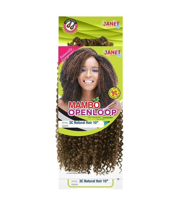 MAMBO OPEN LOOP 2X 3C NATURAL HAIR BRAID 10 Color 2 Hair for Braid Extensions Asetena Pa 