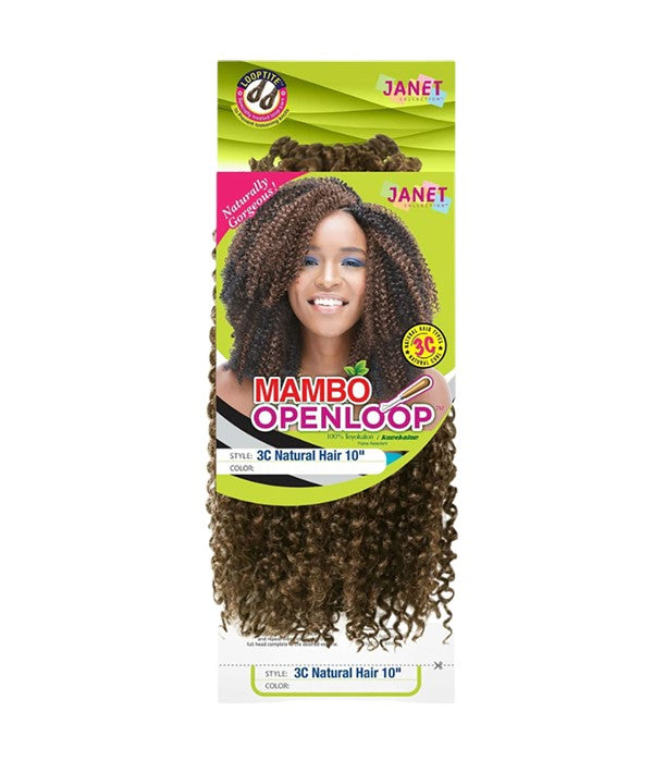 MAMBO OPEN LOOP 2X 3C NATURAL HAIR BRAID 10 Color 1B Hair for Braid Extensions Asetena Pa 