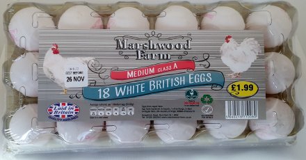 Marshwood Fresh Medium Eggs  20x6's