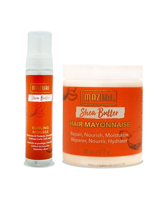 MAZURI HAIR MAYONNAISE SHEA BUTTER HAIR MOISTURISING BUNDLE Hair Moisturizers Asetena Pa 