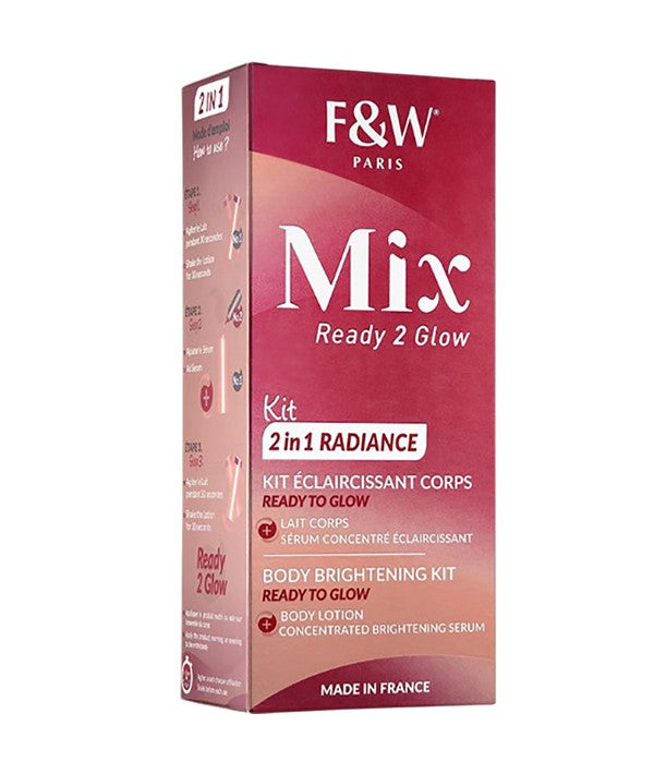 MIX READY TO GLOW 2IN 1 RADIANCE BODY BRIGHTENING KIT   No Coulor Even Skin Tone Asetena Pa 