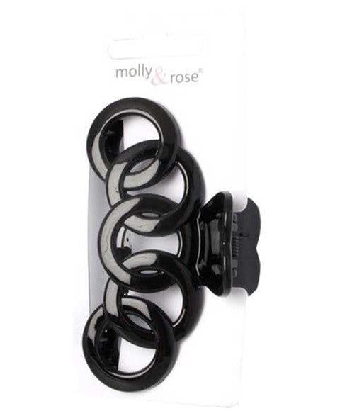 CIRCLES DESIGN BLACK CLAMP 8144 Kids Hair Accessories Asetena Pa 