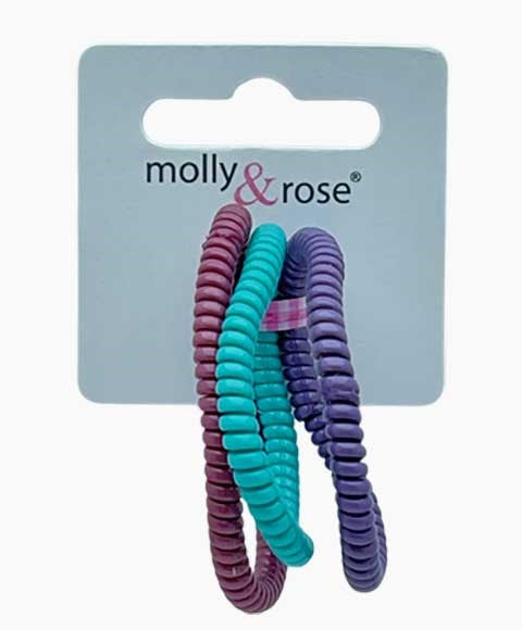 TELEPHONE ELASTICS OPAQUE COLOURS 8327 3 pcs Color Assorted Kids Hair Accessories Asetena Pa 