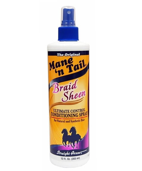 MANE N TAIL BRAID SHEEN SPRAY 355 ml (Pack of 2) Sprays, Serums and Oils Asetena Pa 