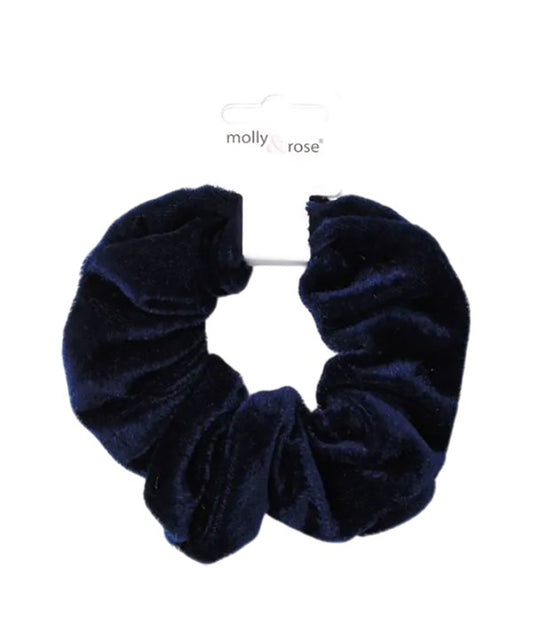 HIGH SHINE NAVY VELVET LARGE SCRUNCHIE 9330 Kids Hair Accessories Asetena Pa 