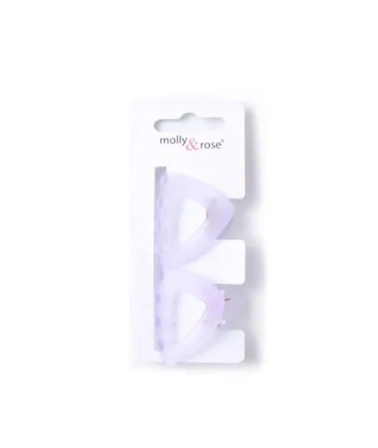 CARD OF 2 TRANSLUCENT PASTEL CLAMPS  Color Assorted Hair Accessories Asetena Pa 