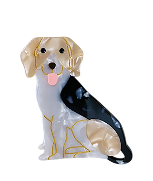 PEARLESCENT DOG SHAPED HAIR CLAMP 9504 Hair Accessories Asetena Pa 