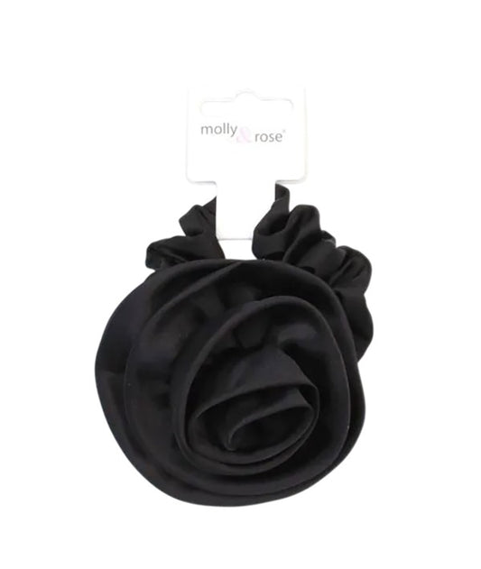 SMALL SATIN SCRUNCHIE WITH LAYERED ROSE MOTIF 9711  Color Assorted Kids Hair Accessories Asetena Pa 