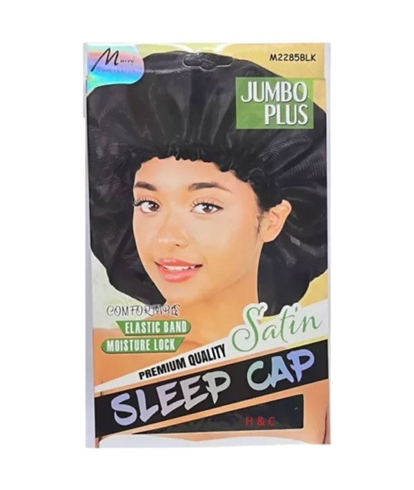 JUMBO PLUS PREMIUM QUALITY SATIN SLEEP CAP  Color M2285BLK Durags and Caps Asetena Pa 