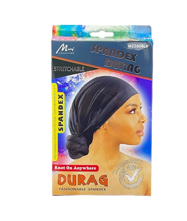 MURRY COLLECTION SPANDEX DURAG M2260BLK Durags and Caps Asetena Pa 