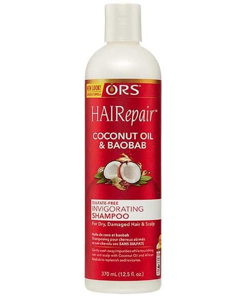 ORS HAIREPAIR COCONUT OIL AND BAOBAB INVIGORATING SHAMPOO 370 ml (Pack of 2) Shampoo Asetena Pa 