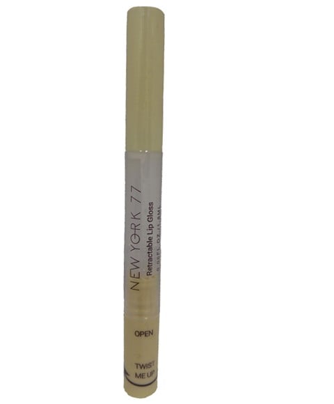 NEW YORK 77 RETRACTABLE CLEAR LIP GLOSS 8 ml Color Cocoa Butter Lips Asetena Pa 