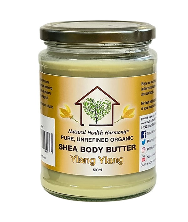 PURE UNREFINED ORGANIC SHEA BODY BUTTER WITH YLANG YLANG 100ml Skin Moisturizing Asetena Pa 