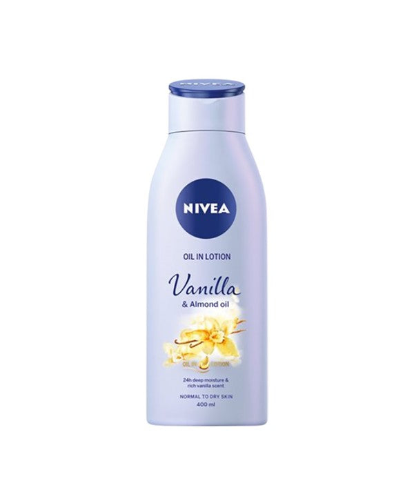 NIVEA VANILLA AND ALMOND OIL IN LOTION 400 ml Skin Moisturizing Asetena Pa 