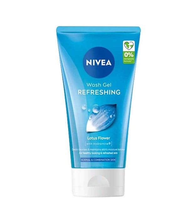 NIVEA REFRESHING WASH GEL WITH LOTUS FLOWER 150 ml (Pack of 6) Skin Wash Asetena Pa 
